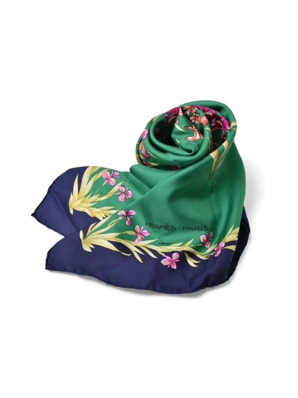 Hermes Scarf Carre 90 Silk Twill Flower Blooming Horse Hd'origny Henri - Picture 2 of 13